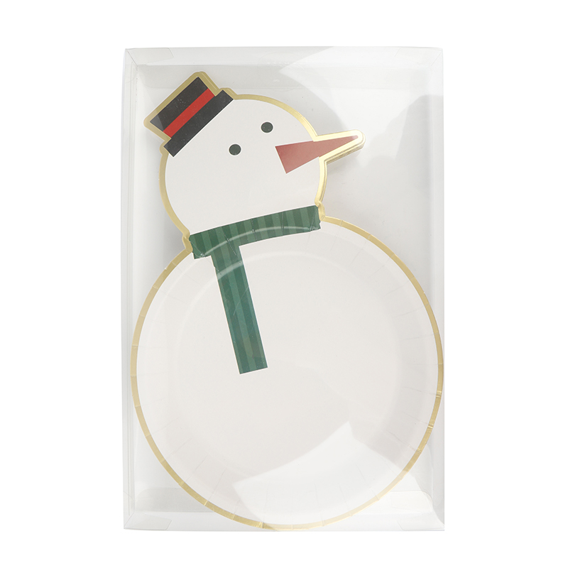 Snowman Paper Plates